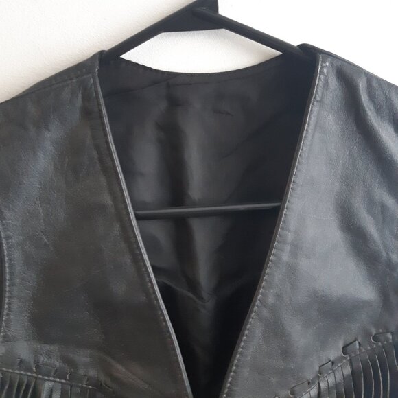 Leather Fringe Vest / Bolero - Boys Western / Cowboy Style - Picture 7 of 15
